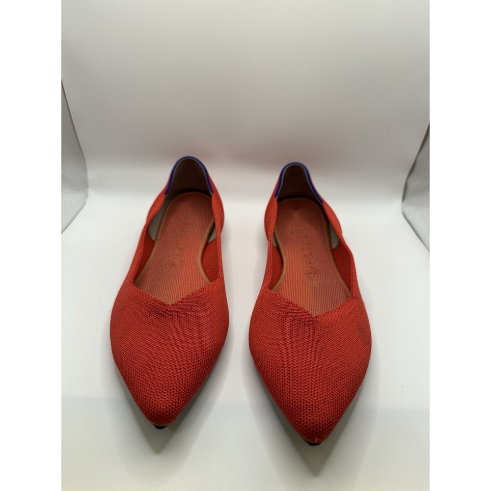 Rothy's The Point Flats Flame Red Womens 11.5